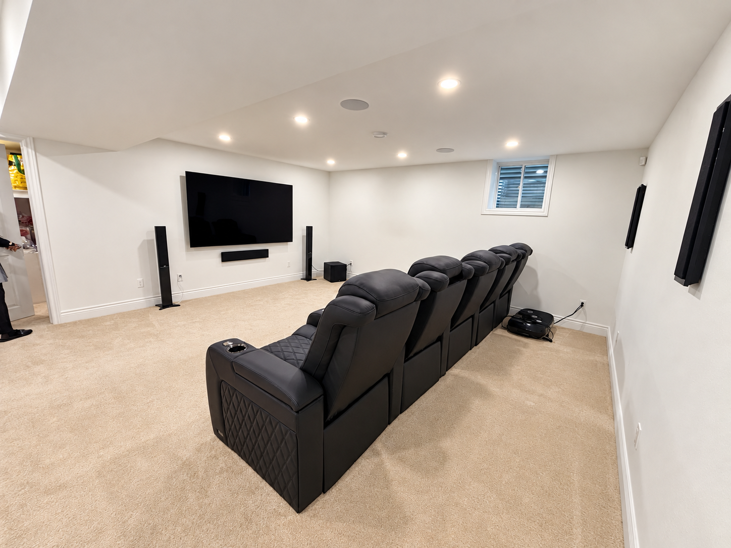 Theatre room in the finished lower level